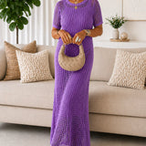 Beatriz - Robe Longue en Crochet avec Doublure Intérieure