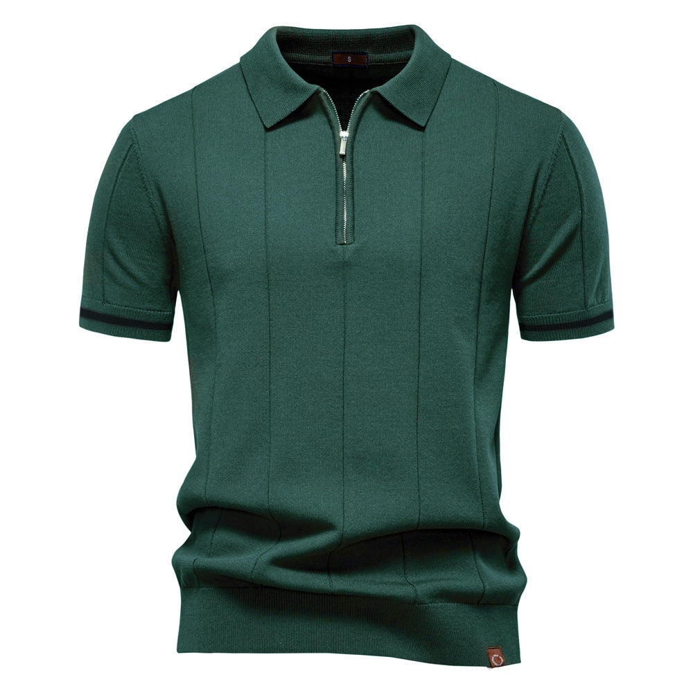 Polo à Mi-Zip - Texture Verticale