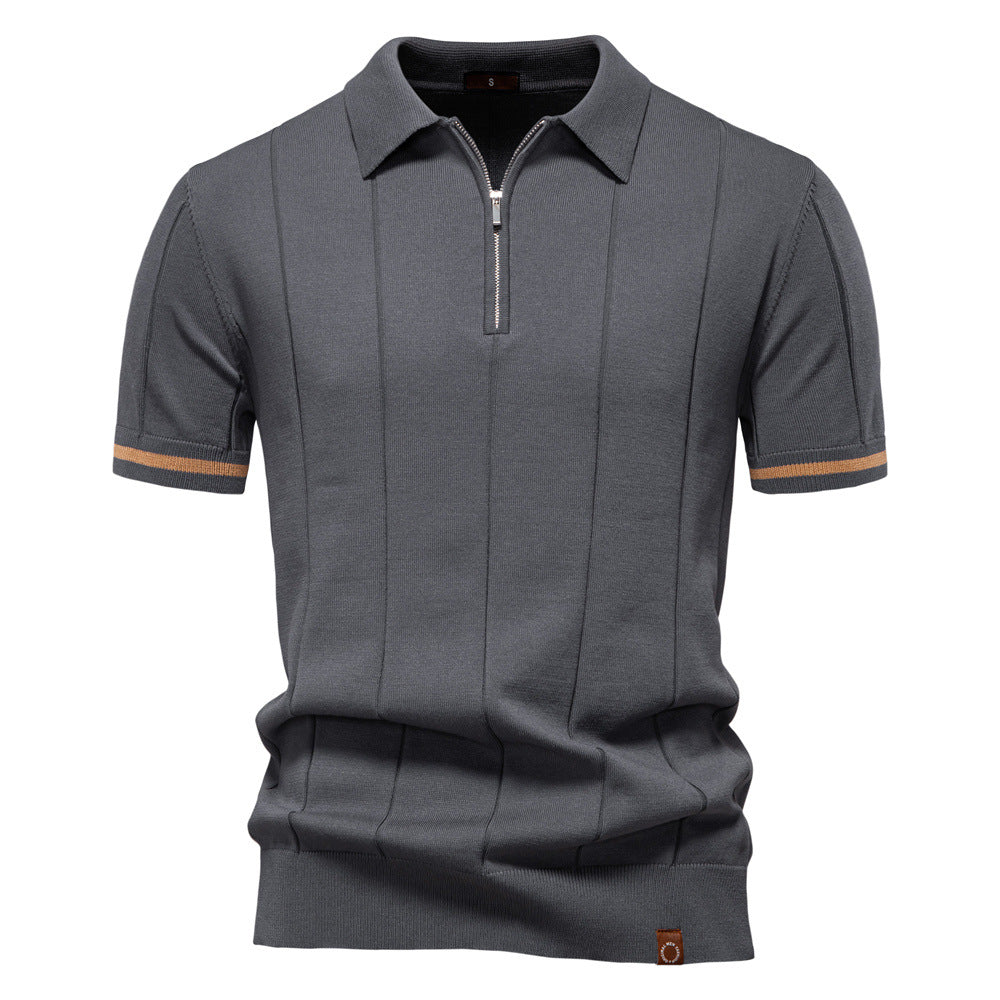 Polo à Mi-Zip - Texture Verticale