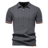 Polo à Mi-Zip - Texture Verticale