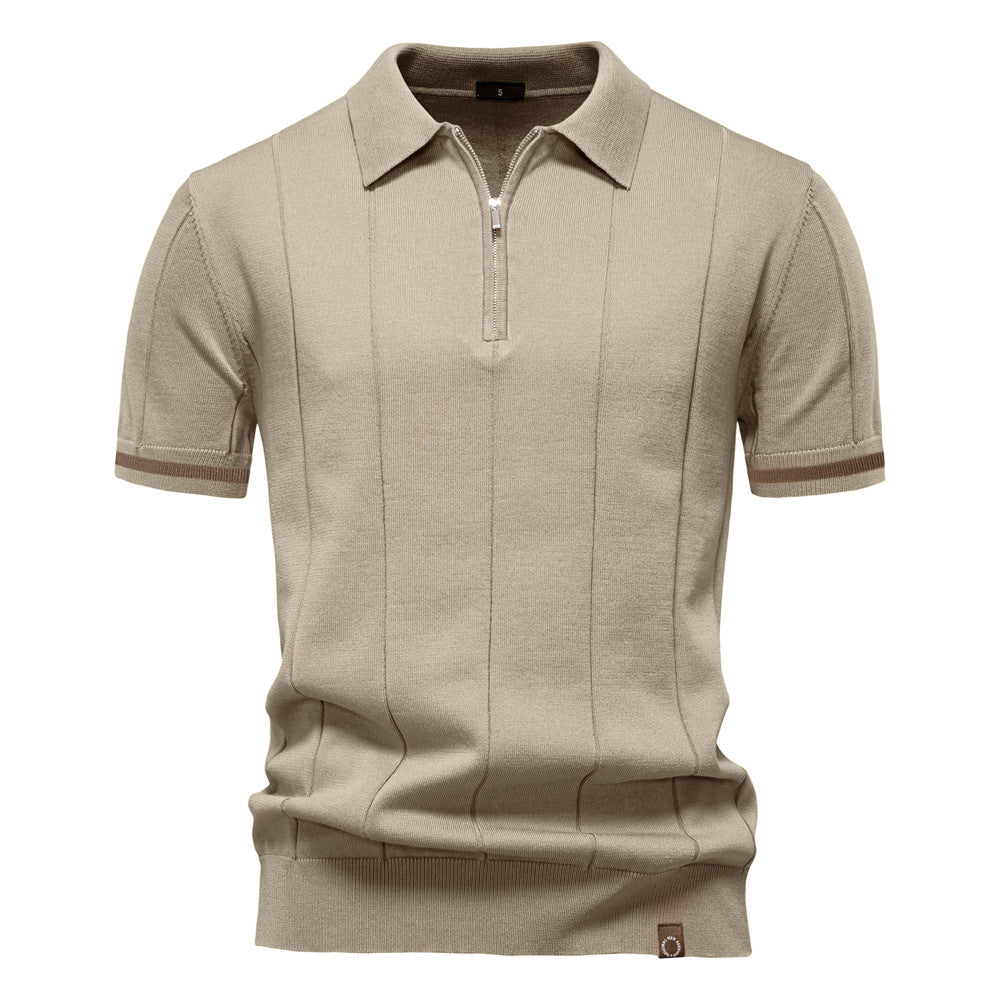 Polo à Mi-Zip - Texture Verticale
