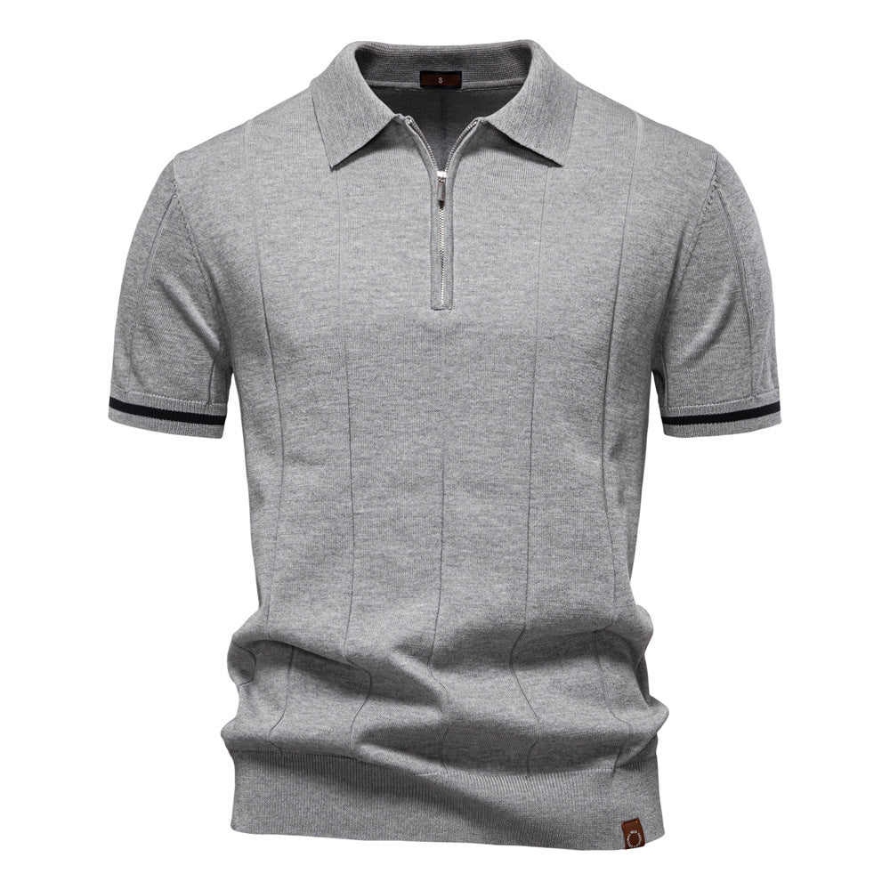 Polo à Mi-Zip - Texture Verticale