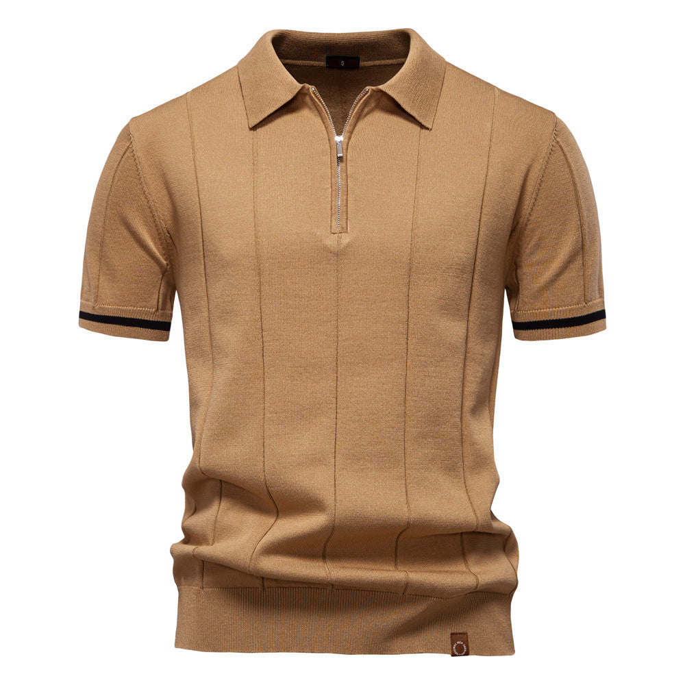 Polo à Mi-Zip - Texture Verticale