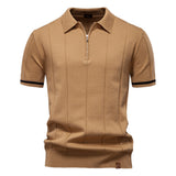 Polo à Mi-Zip - Texture Verticale