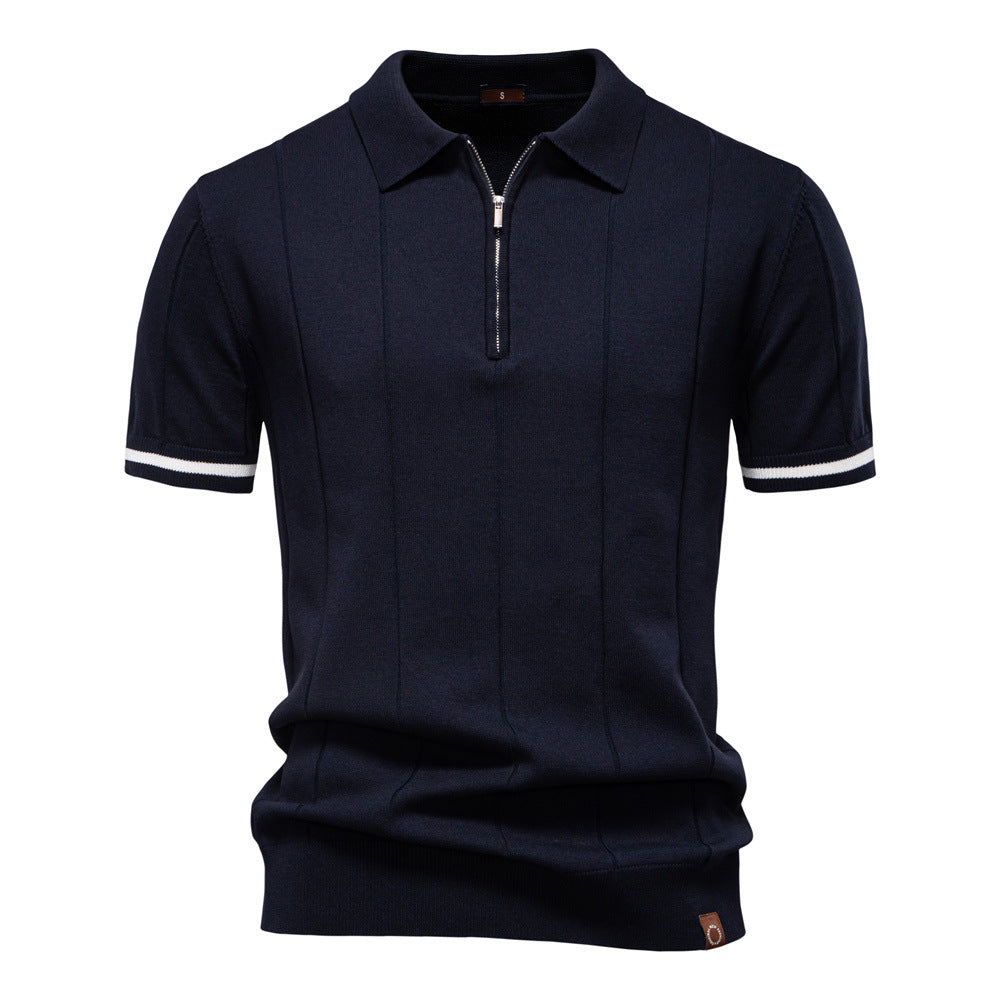 Polo à Mi-Zip - Texture Verticale