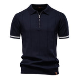 Polo à Mi-Zip - Texture Verticale