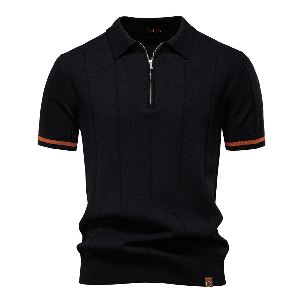 Polo à Mi-Zip - Texture Verticale
