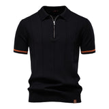 Polo à Mi-Zip - Texture Verticale