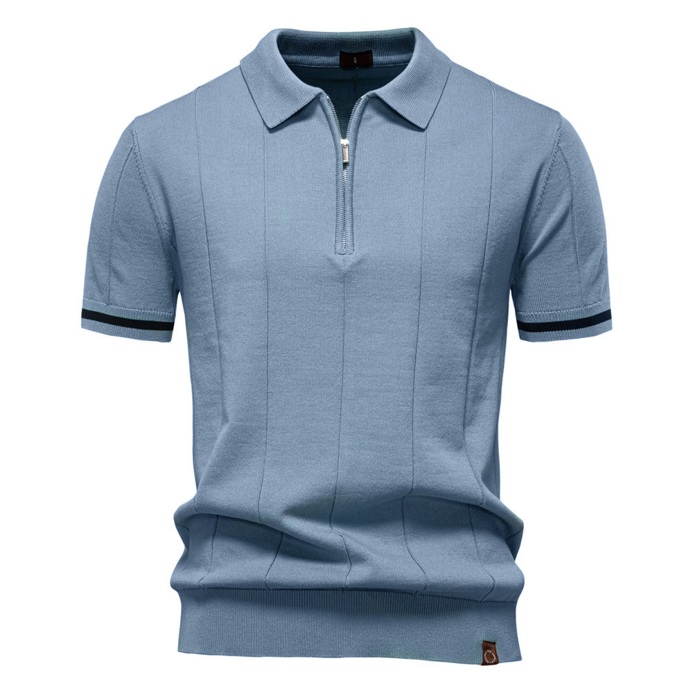 Polo à Mi-Zip - Texture Verticale