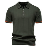 Polo à Mi-Zip - Texture Verticale