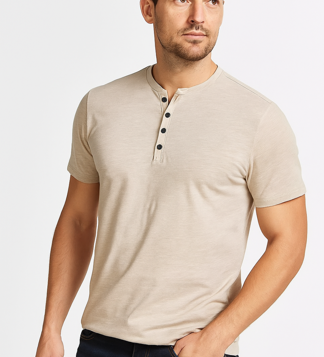 Chemise Henley - Col Boutonné