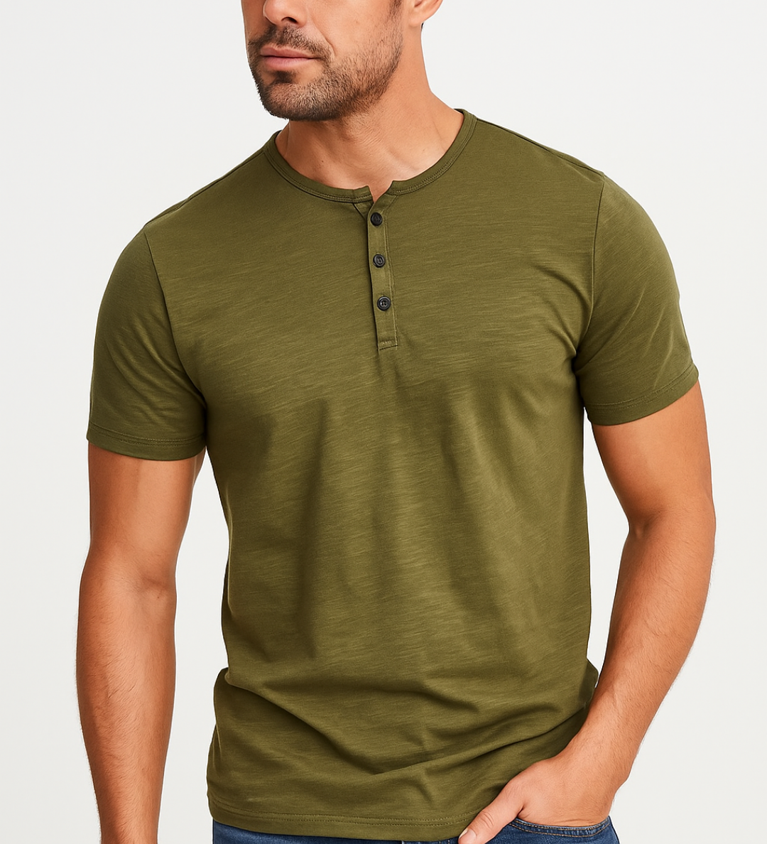 Chemise Henley - Col Boutonné
