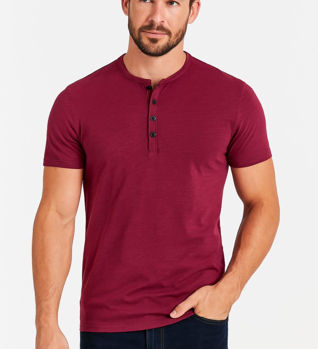Chemise Henley - Col Boutonné