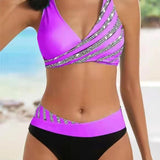 Vera - Bikini Imprimé en Tons Chauds