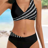 Vera - Bikini Imprimé en Tons Chauds