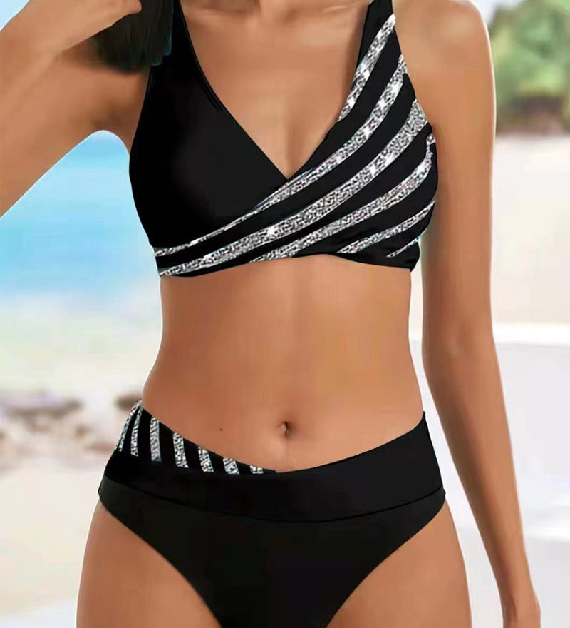 Vera - Bikini Imprimé en Tons Chauds