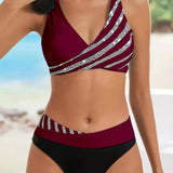 Vera - Bikini Imprimé en Tons Chauds