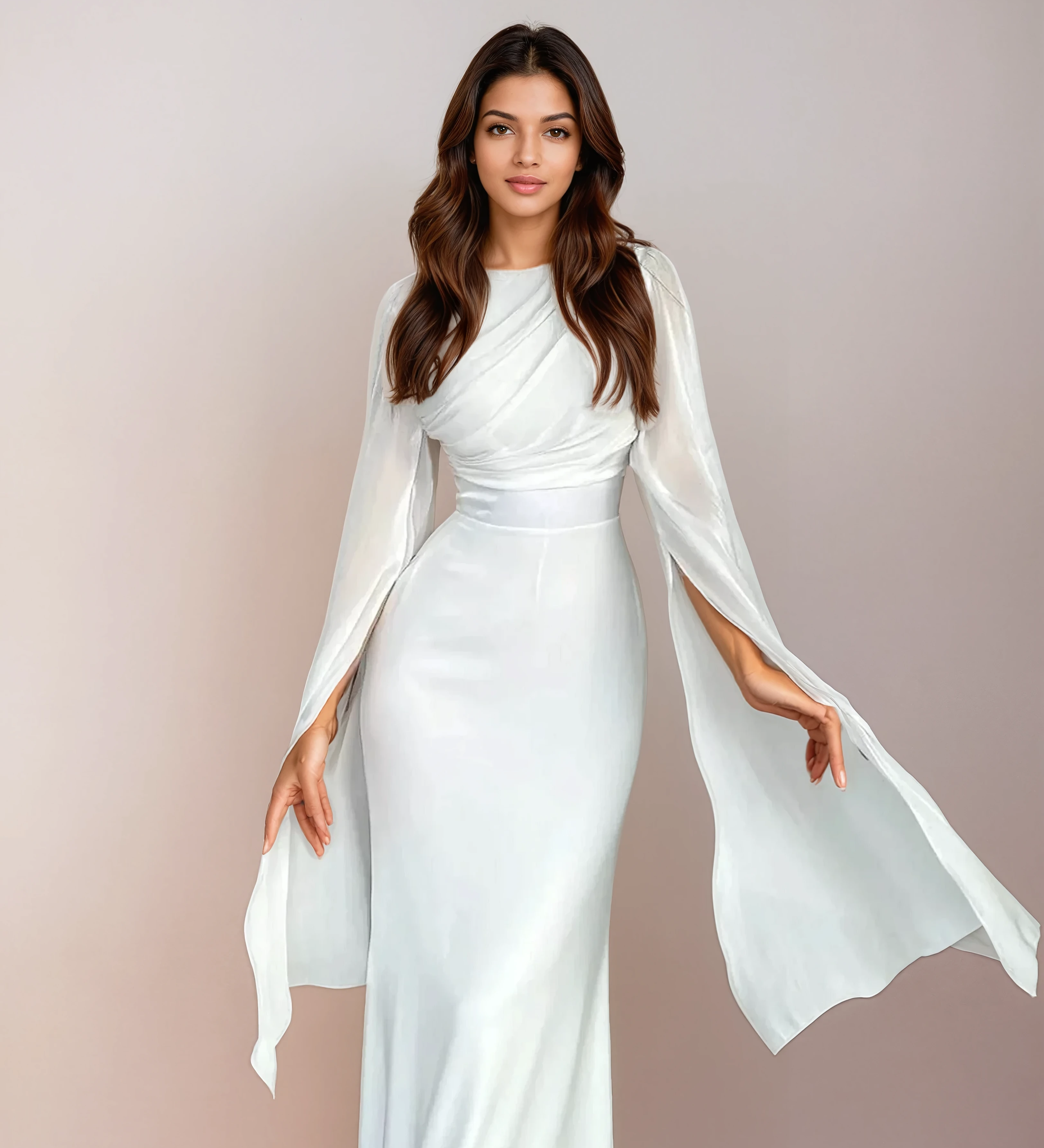 Isabela - Robe Longue en Satin