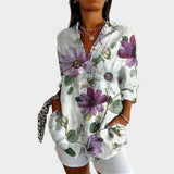 Chemise stylée avec imprimé floral