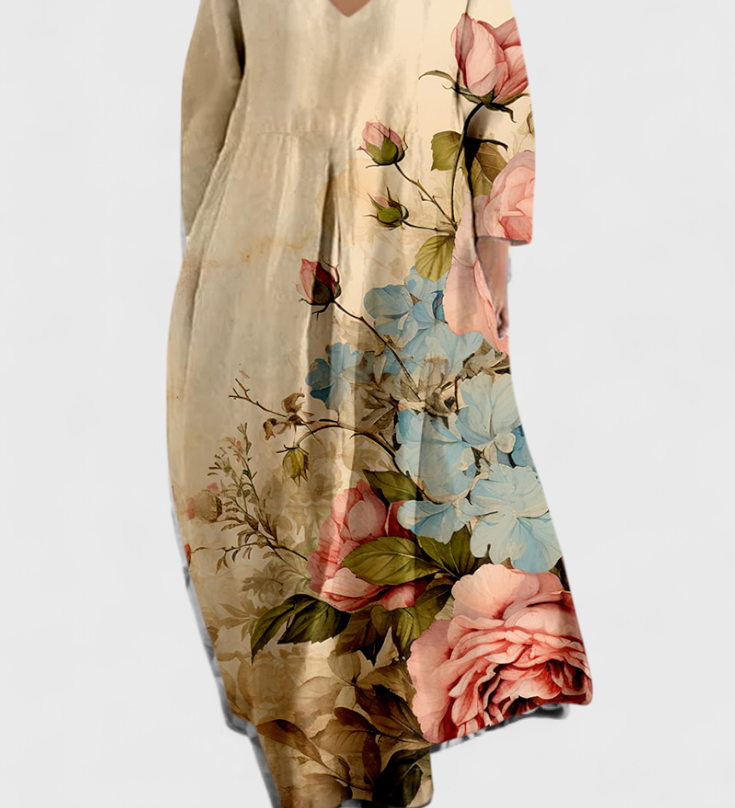 Ana - Robe Fluide avec Imprimé