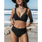 Matilde - Maillot de bain uni taille haute