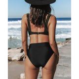 Matilde - Maillot de bain uni taille haute