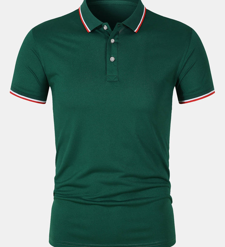 Chemise Polo - Fermeture à Bouton Maille