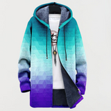 Manteau avec motif dégradé hexagonal