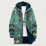Manteau avec design artistique de fleurs