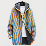 Manteau avec des rayures ondulées