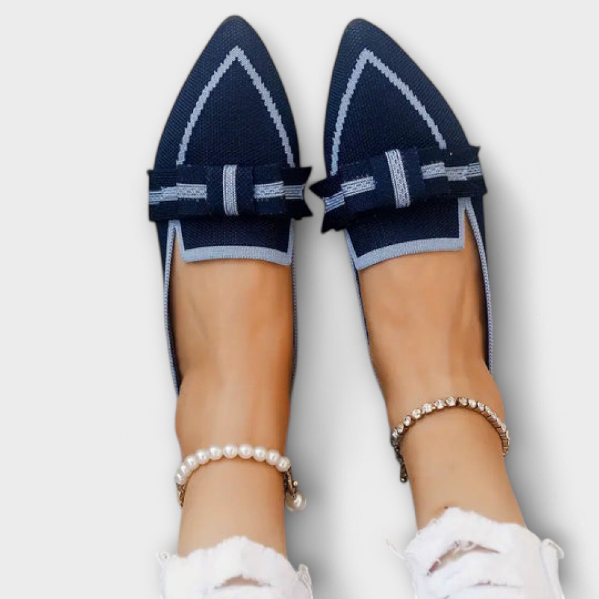 Dalva - Chaussures plates pour femmes avec nœud