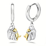 Câlin de Chien - Boucles d'Oreilles (Fermeture Ronde)