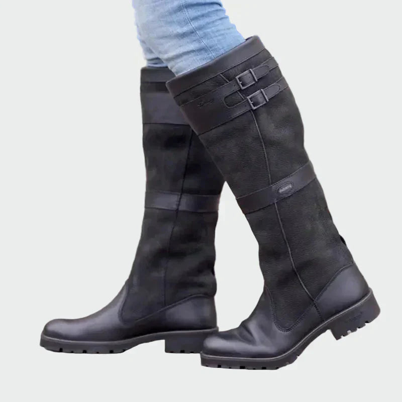 Bottes en cuir rétro