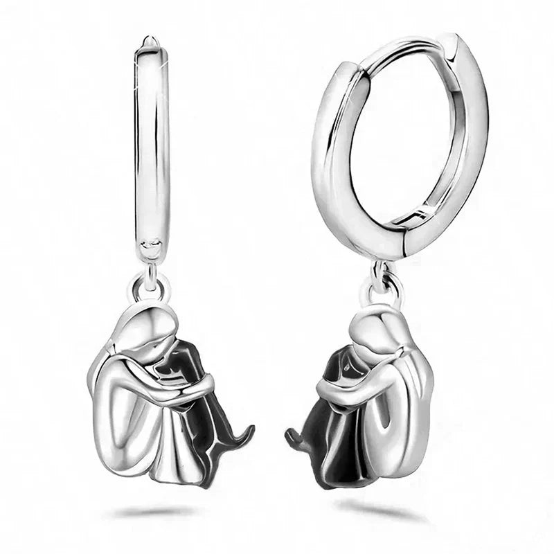 Câlin de Chien - Boucles d'Oreilles (Fermeture Ronde)