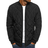 David - Manteau en Coton à Motif Diamant