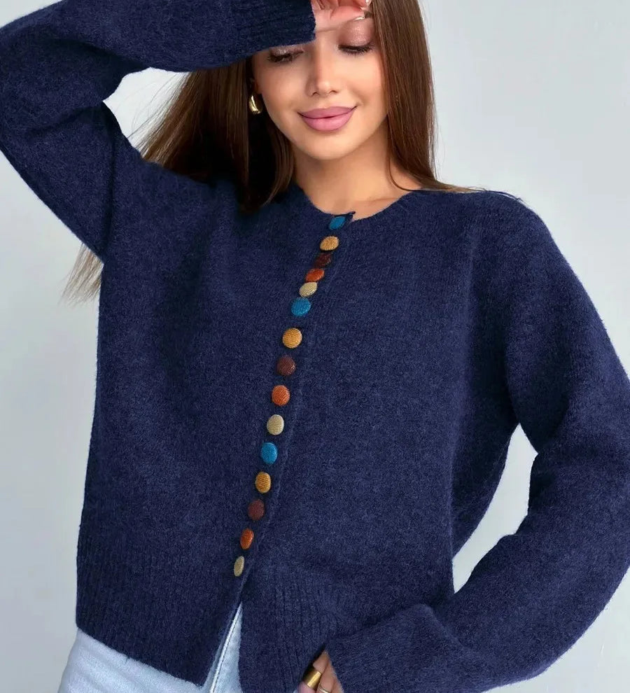 Nicole - Cardigan avec Détail de Boutons