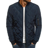 David - Manteau en Coton à Motif Diamant
