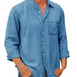 Chemise - Mélange de Denim Longue