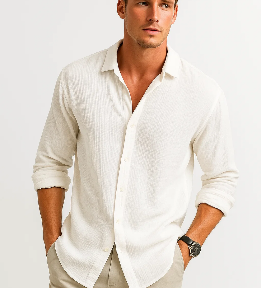 Chemise - Col Intelligent Bouton Complet