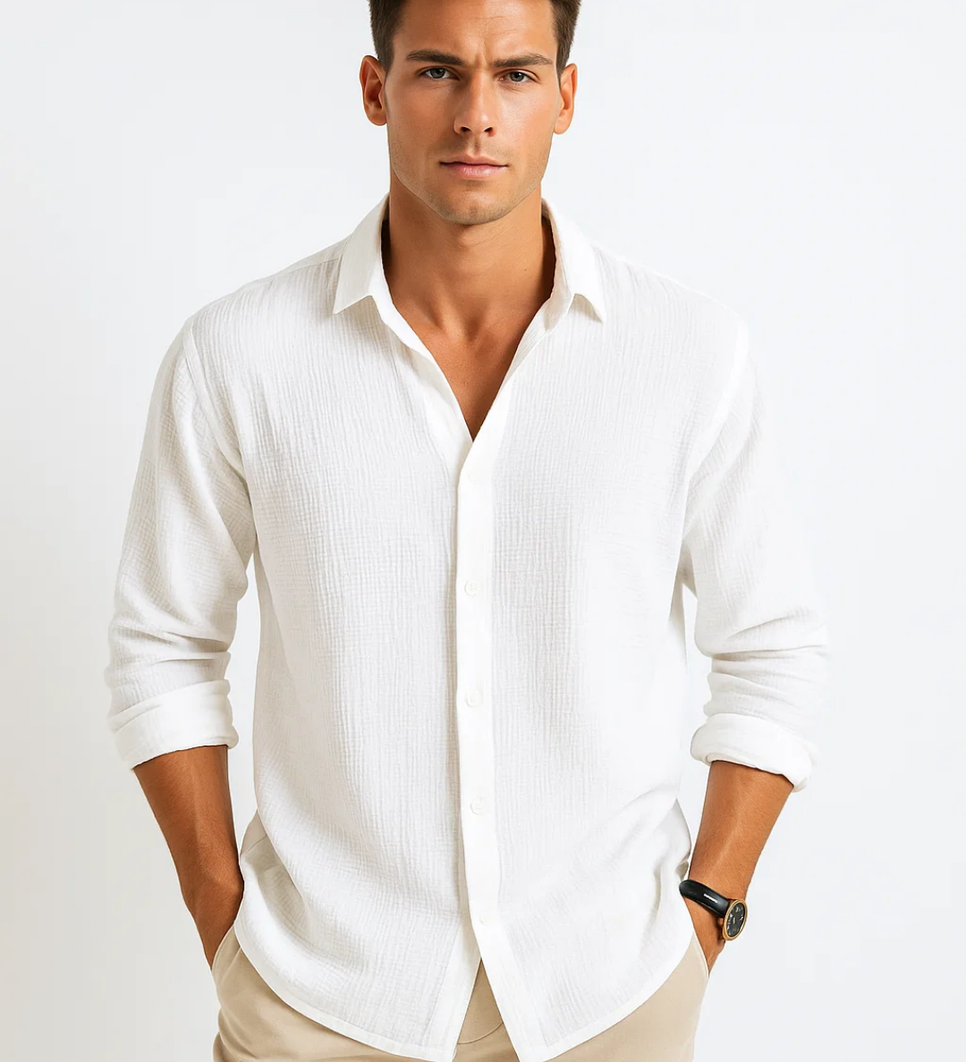 Chemise - Col Intelligent Bouton Complet