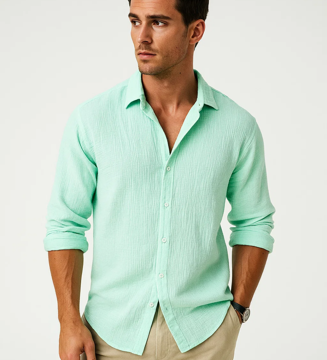Chemise - Col Intelligent Bouton Complet