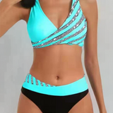 Vera - Bikini Imprimé en Tons Chauds