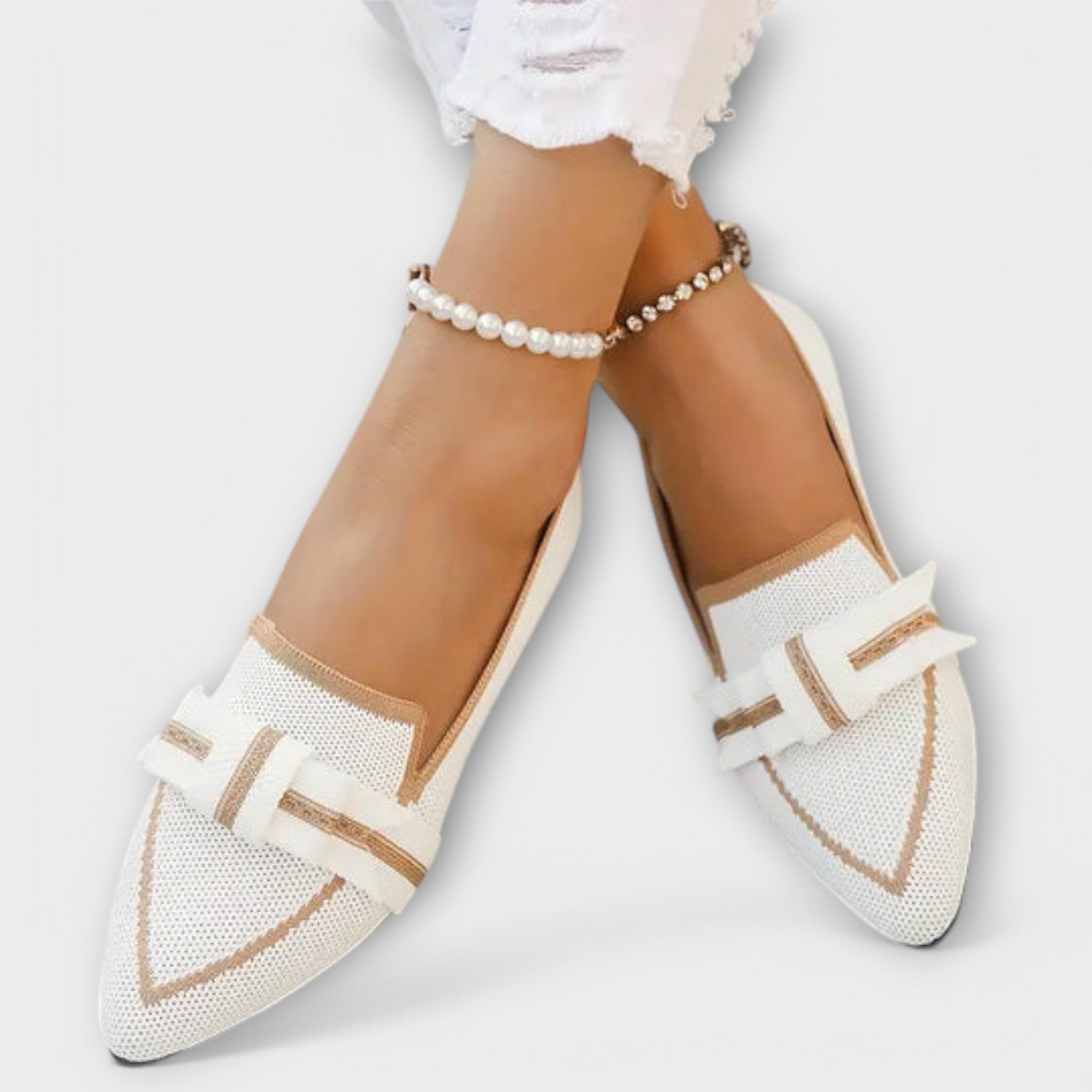 Chaussures plates pour femmes avec design de nœud