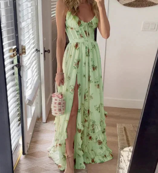Sónia - Robe midi à motif floral