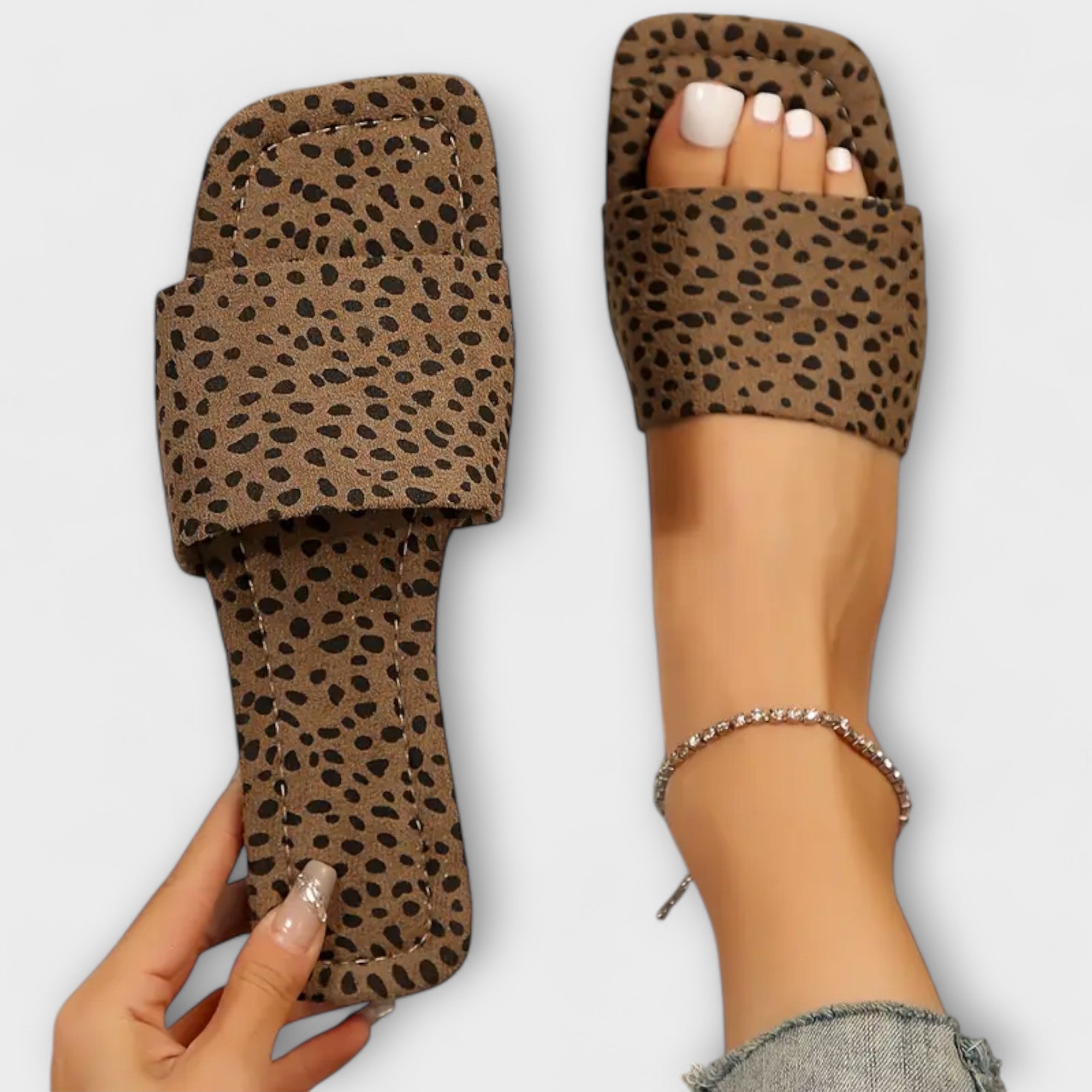 Elisabete - Mocassins plats avec imprimé léopard