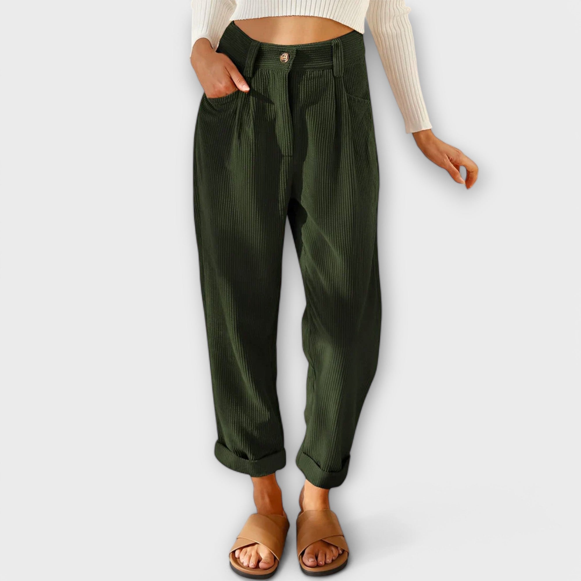 Jana - Pantalons en velours modernes