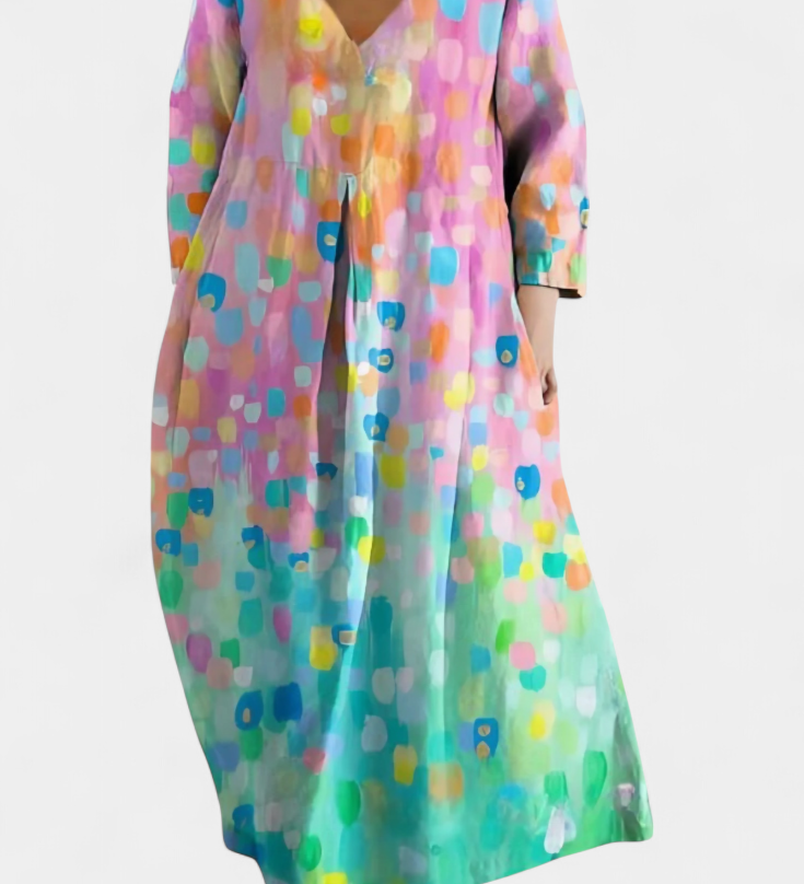 Ana - Robe Fluide avec Imprimé