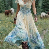 Serena - Robe Maxi Courte Florale