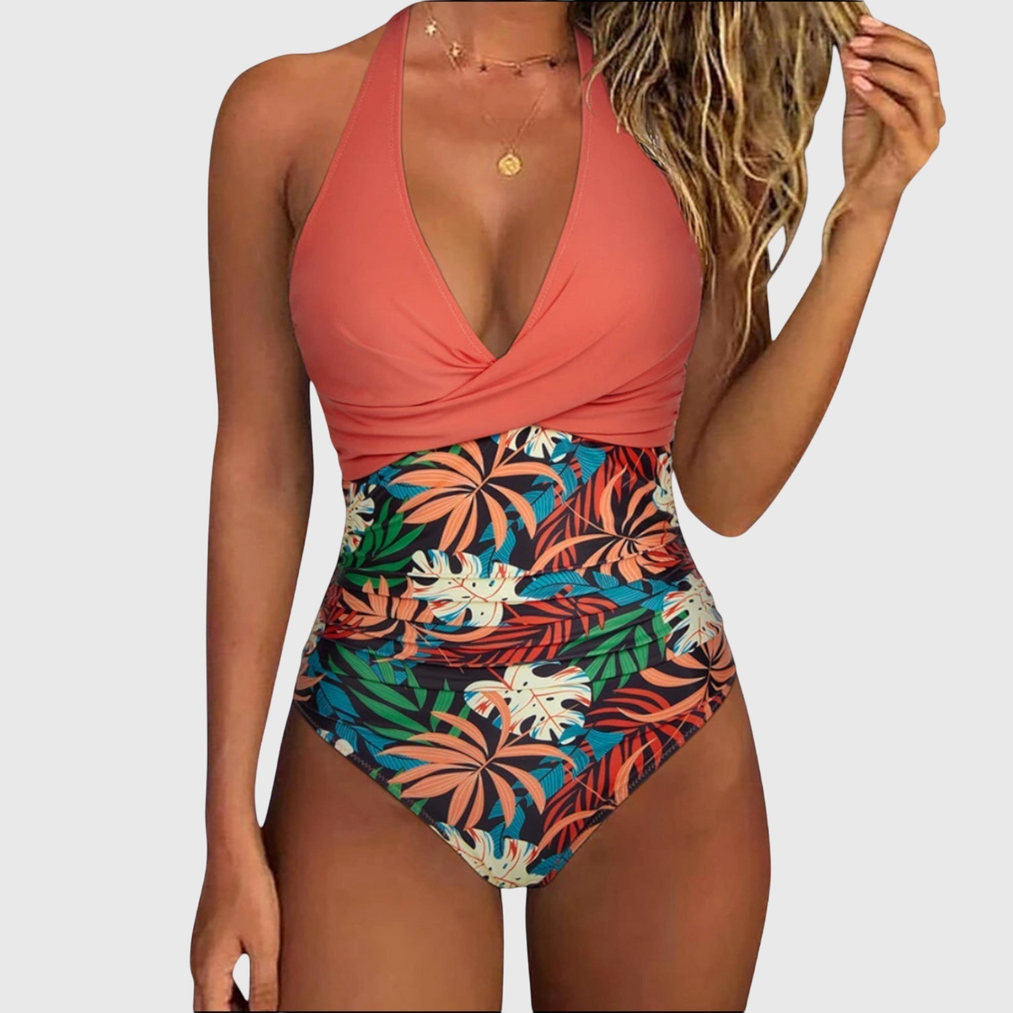 Flávia - Maillot de bain élégant pour femmes avec décolleté en V