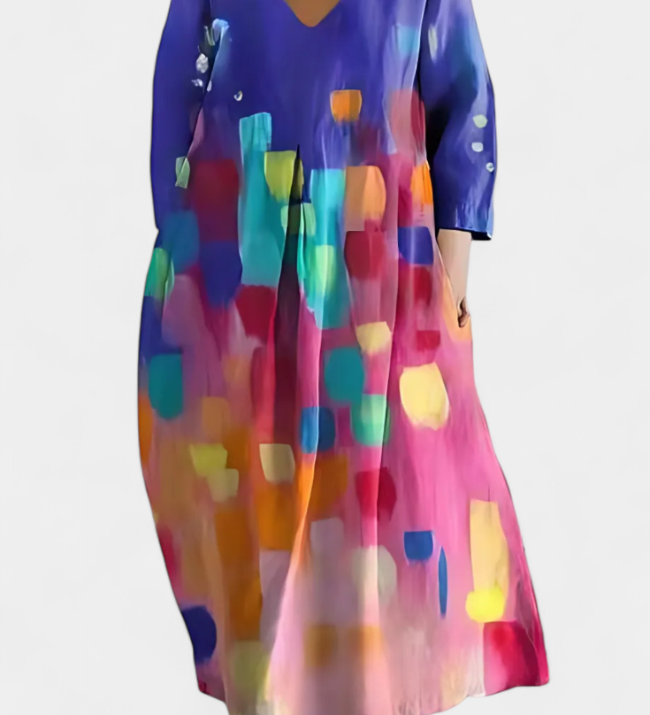 Ana - Robe Fluide avec Imprimé